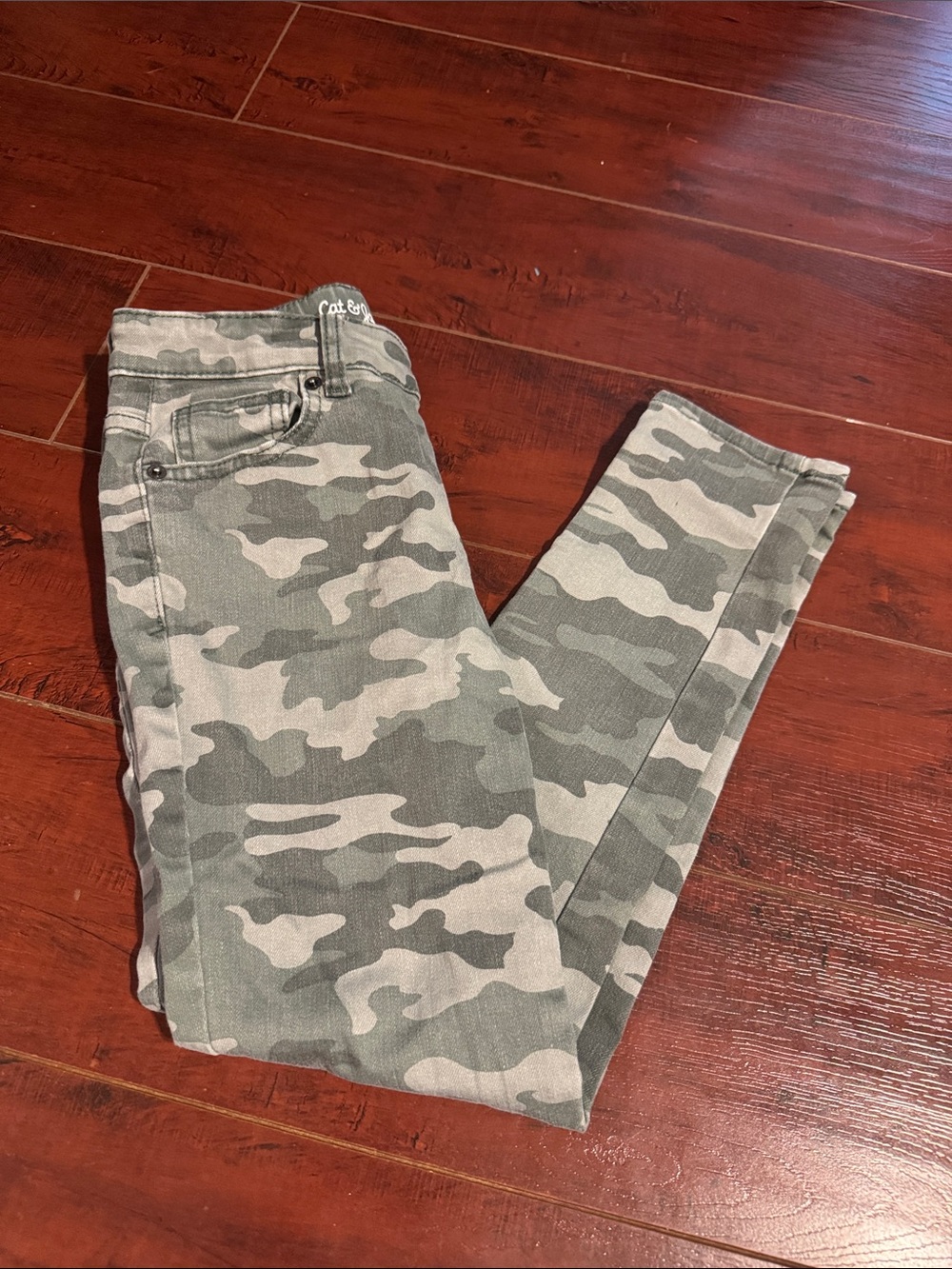 Girl’s Camouflage Jegging - Green Camo - Picture 3 of 3